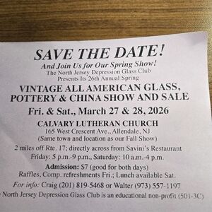 Vintage Glass, Pottery & China Show Flyer